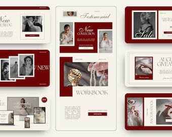 Email Marketing Templates Canva, Modern Aesthetic Newsletter Template, Marketing Mailing List Design for Mailchimp Klaviyo, Email Campaigns