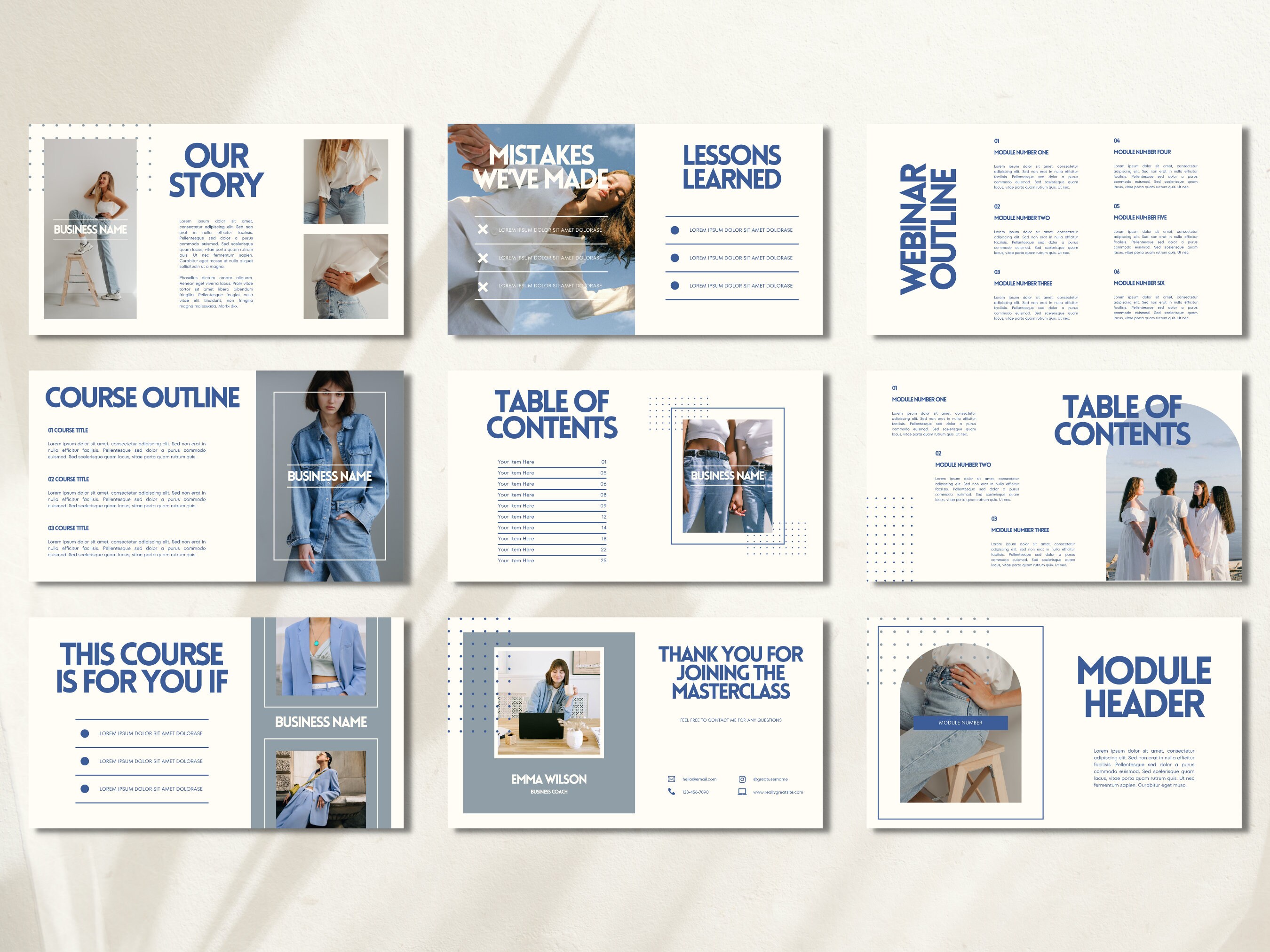CANVA Business Life Coach Masterclass Template, Webinar Presentation ...