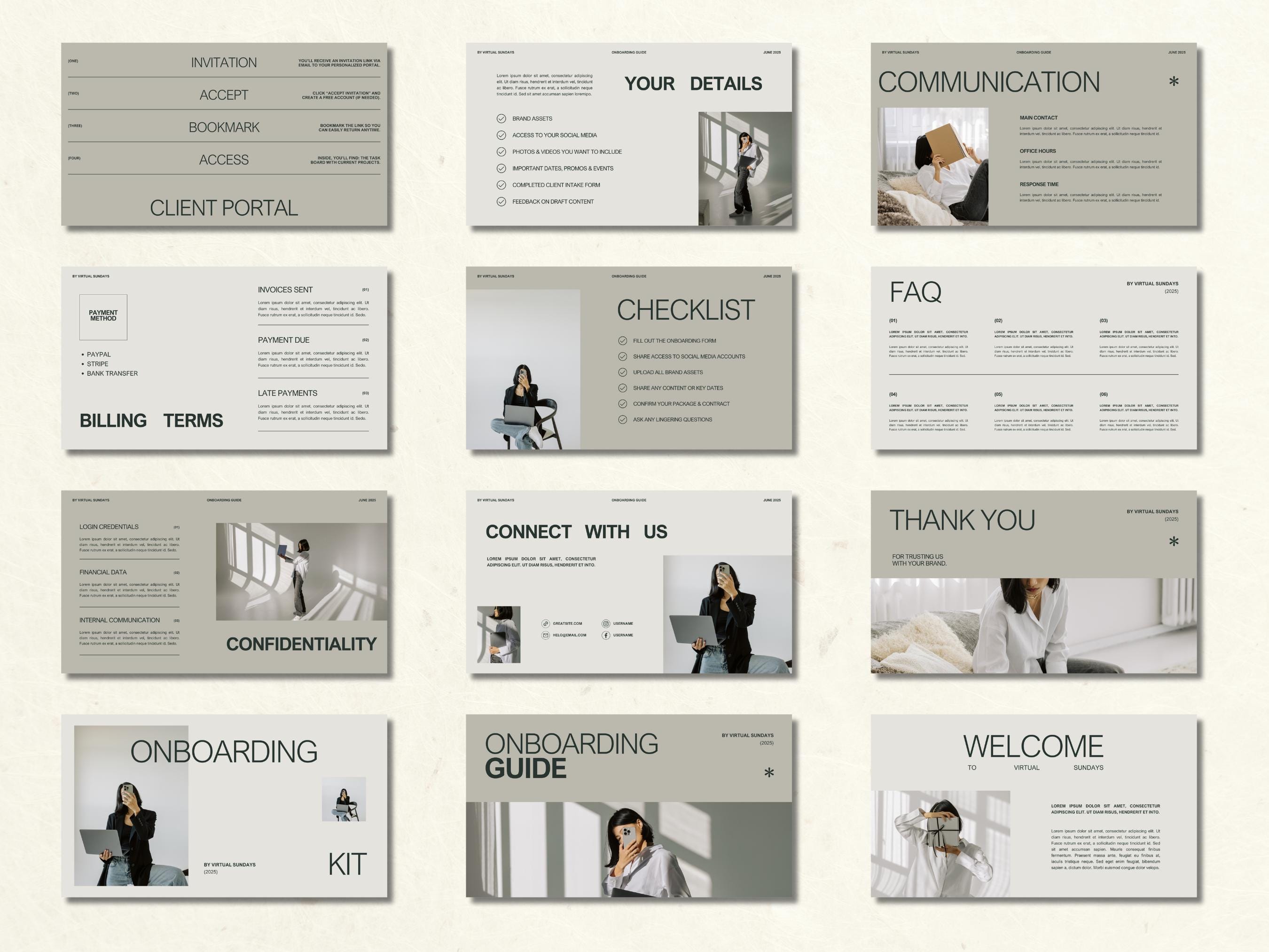 Virtual Assistant Onboarding Kit, Canva Client Welcome Guide Packet, VA ...