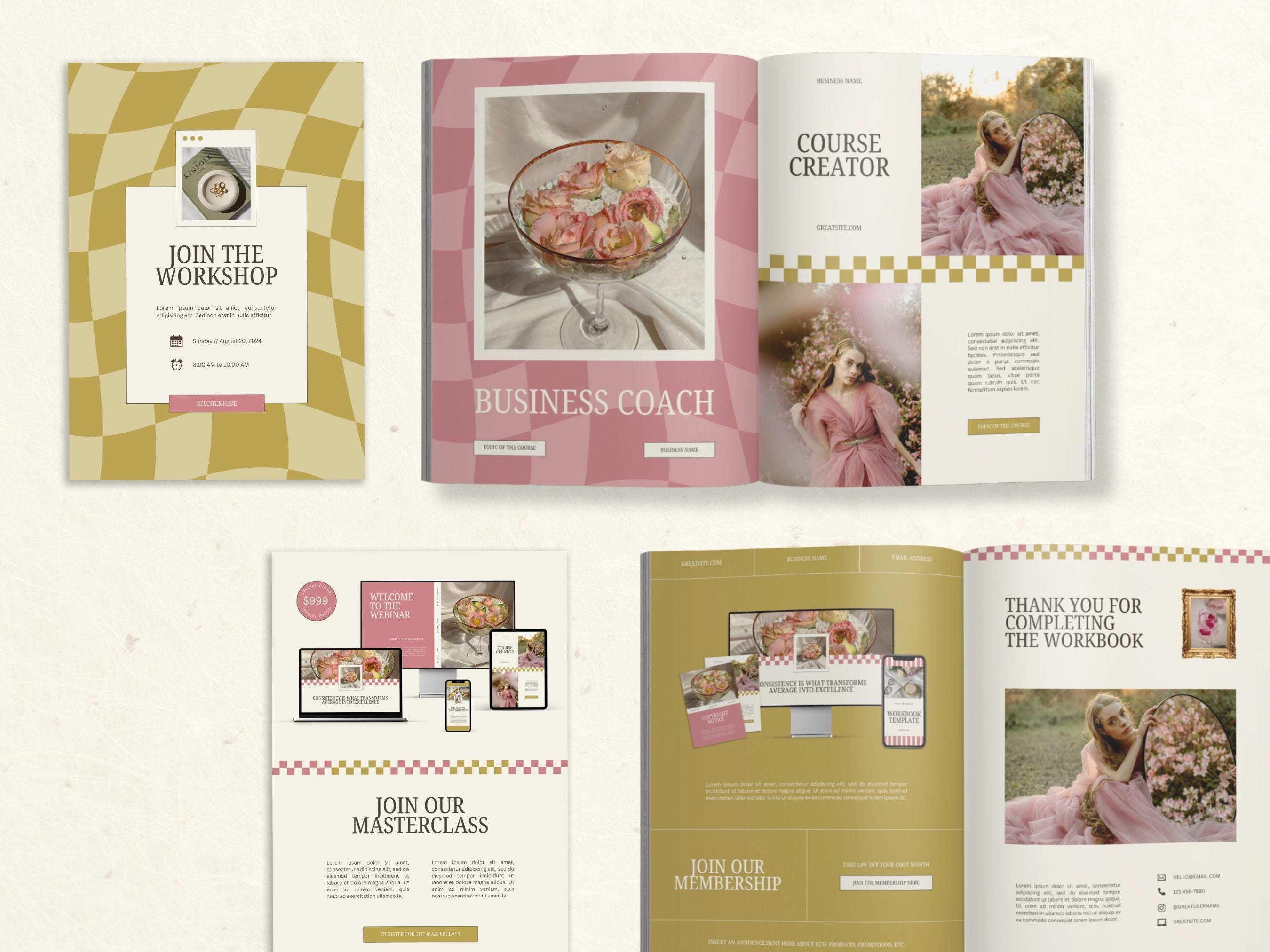 Canva Workbook Template for Coaches & Course Creators, Coaching Tools ...
