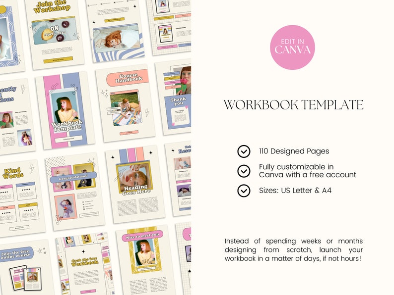 Canva Workbook Template for Coaches & Course Creators, Coaching Tools ...
