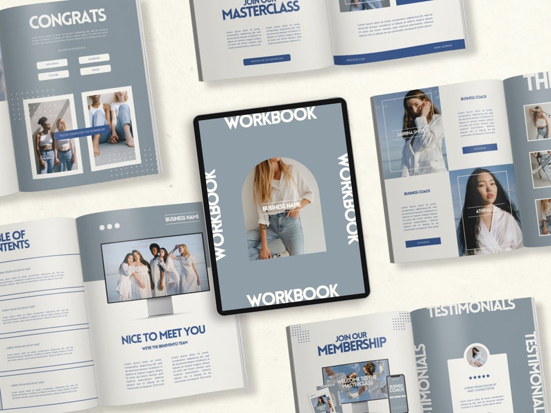 Canva Workbook Template for Coaches & Course Creators, Coaching Tools ...