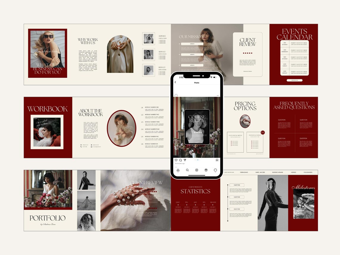 CANVA Modern Instagram Bundle Pack Small Business, IG Post Carousel ...