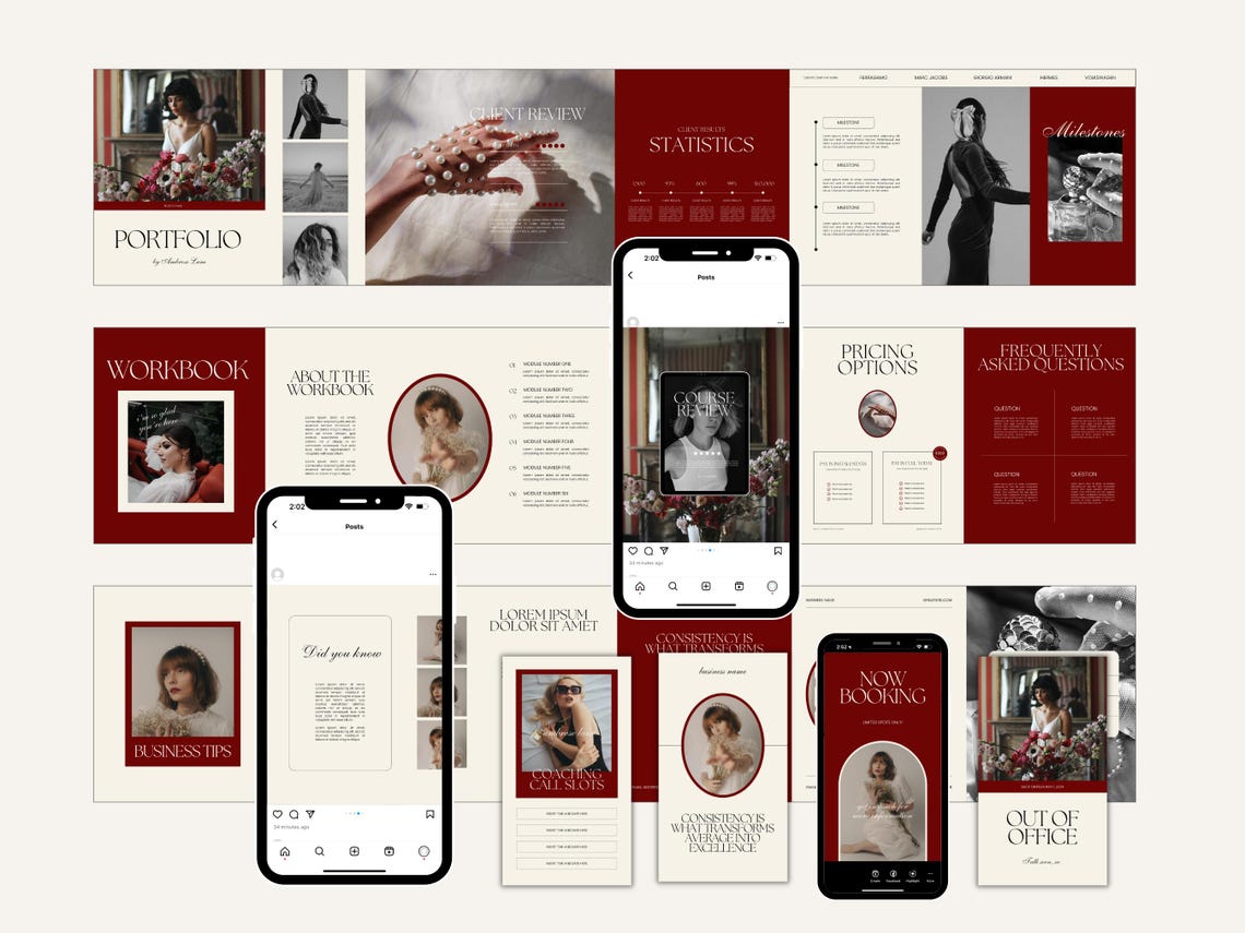 CANVA Modern Instagram Bundle Pack Small Business, IG Post Carousel ...