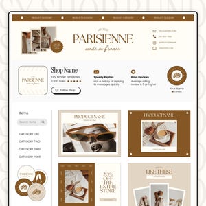 Etsy Shop Kit Bundle, Editable Canva, Etsy Shop Banner Templates, Product Listing Photos Mockup, Etsy Store Modern Branding Kit, Etsy Seller