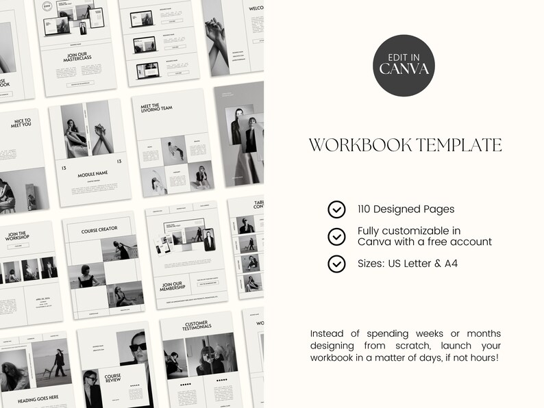 Canva Workbook Template for Coaches & Course Creators, Coaching Tools ...