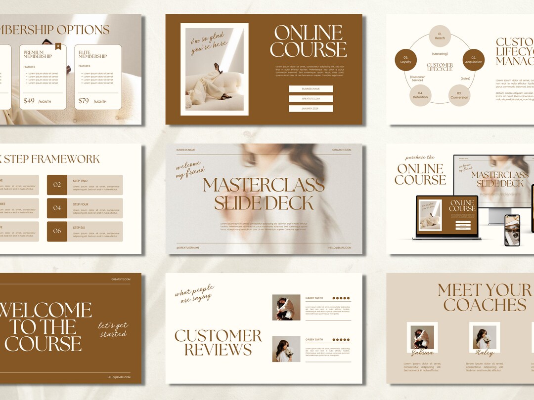 CANVA Business Life Coach Masterclass Template, Webinar Presentation ...