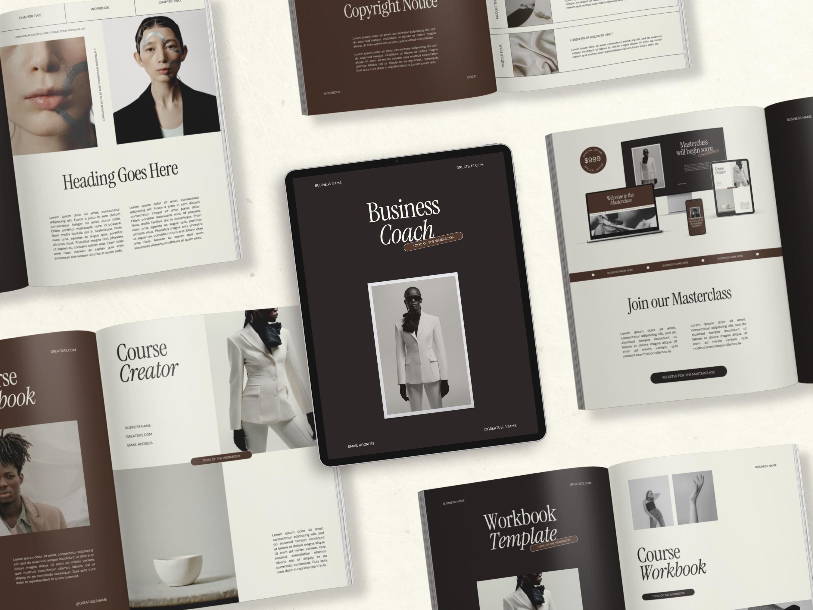 Canva Workbook Template for Coaches & Course Creators, Coaching Tools ...