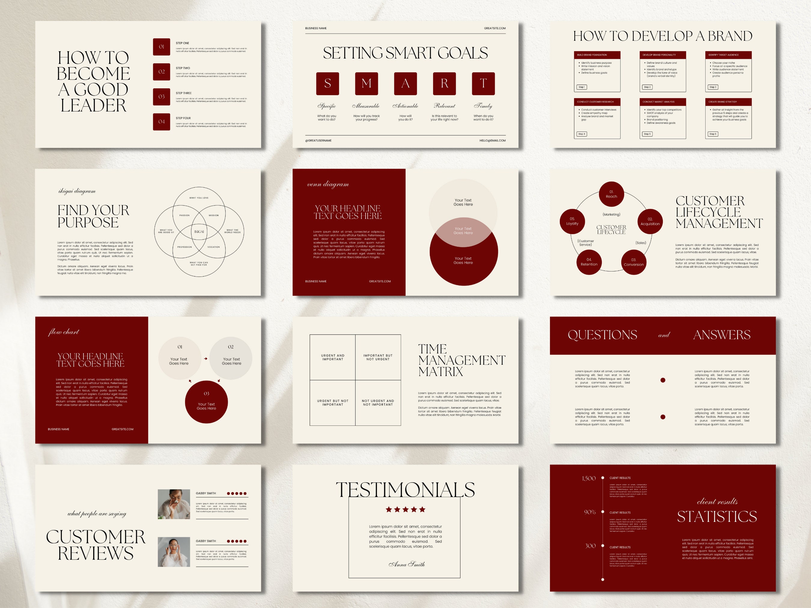 CANVA Business Life Coach Masterclass Template, Webinar Presentation ...