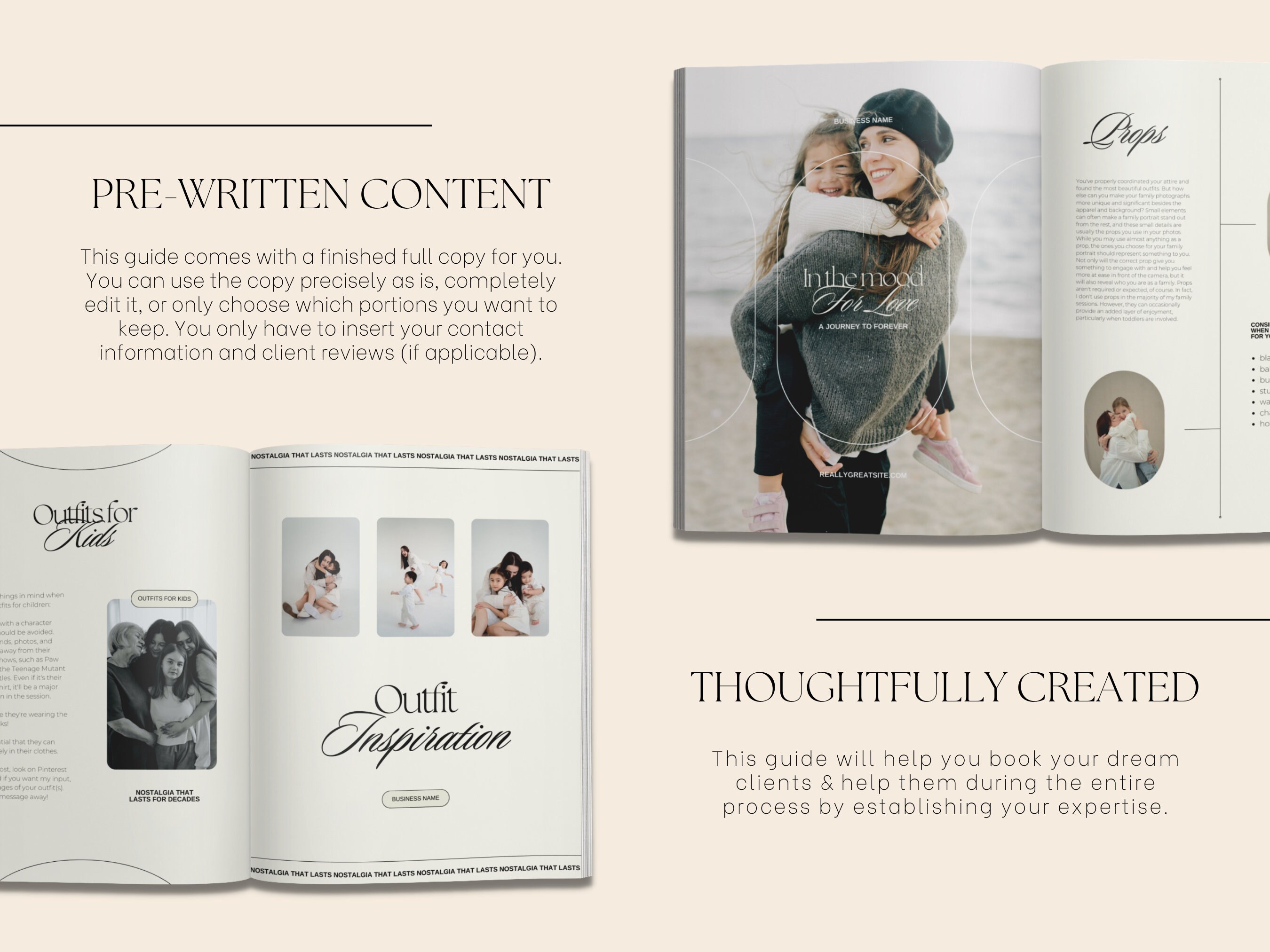 CANVA Modern Family Session Client Guide With Content, Pre-written ...
