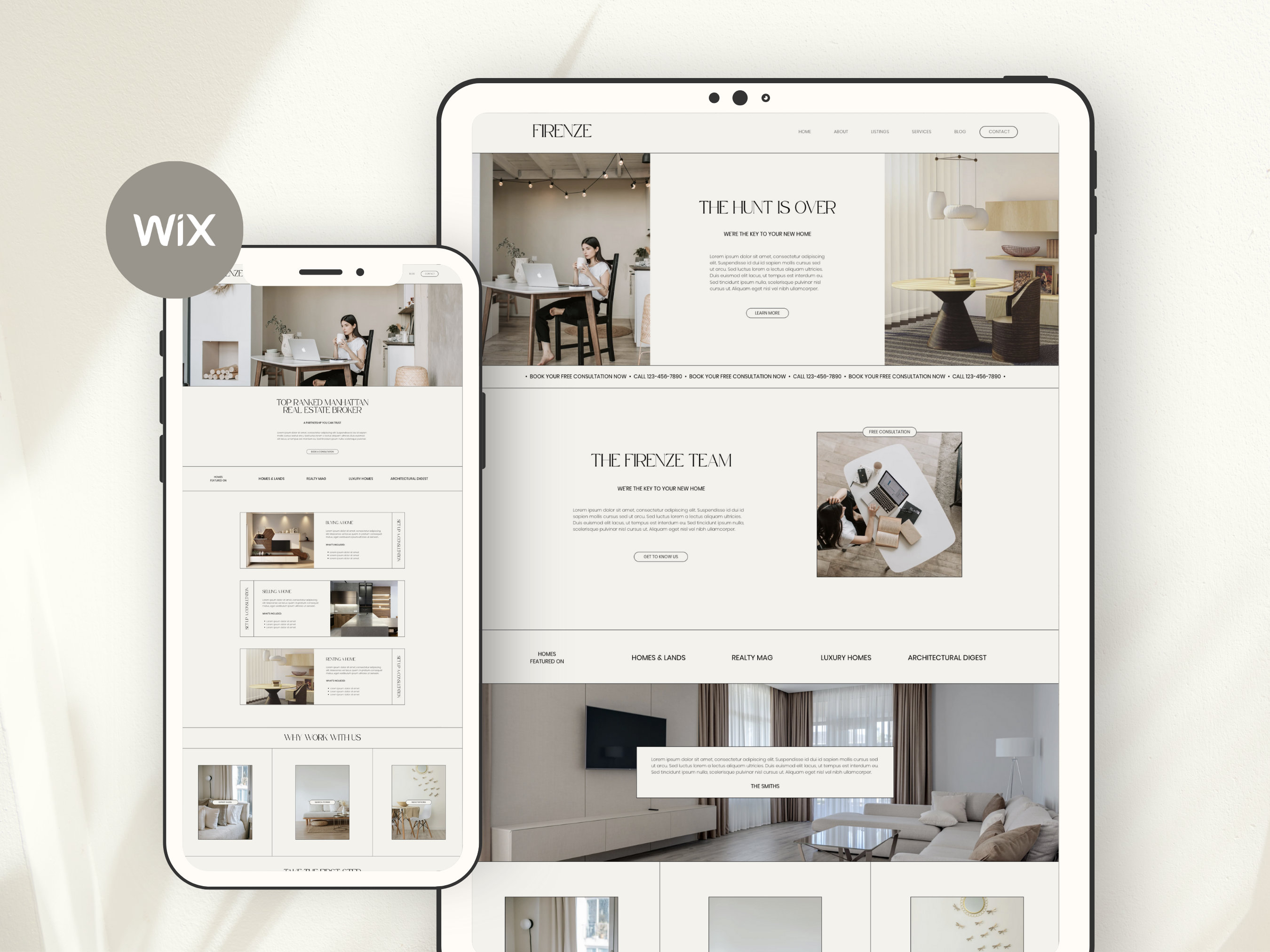 Wix Website Template for Real Estate Agents, Realtor Marketing Website ...