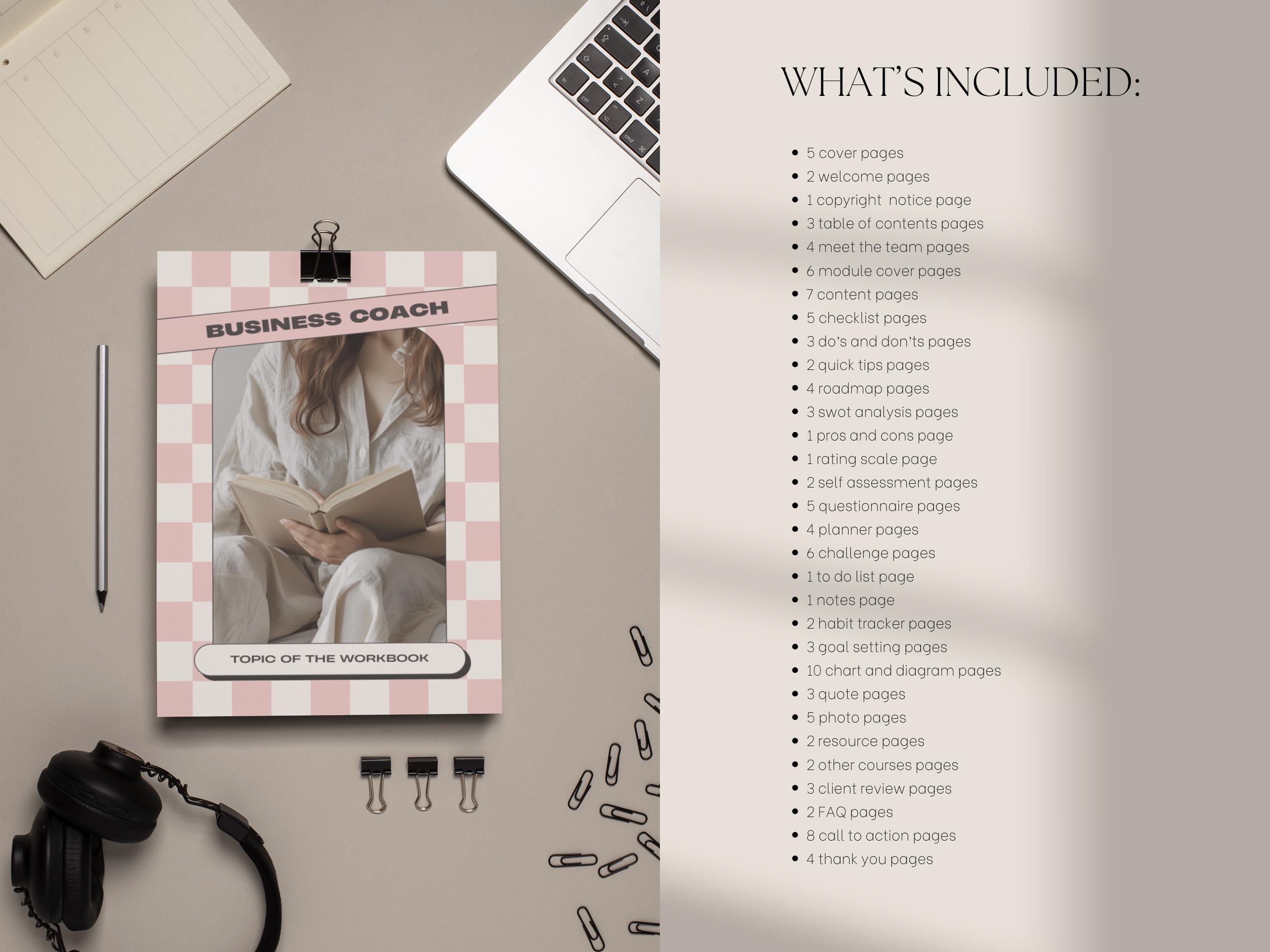 Canva Workbook Template for Coaches & Course Creators, Coaching Tools ...