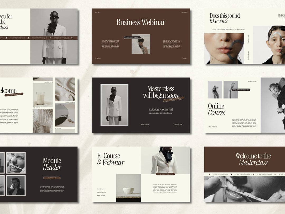 CANVA Business Life Coach Masterclass Template, Webinar Presentation ...