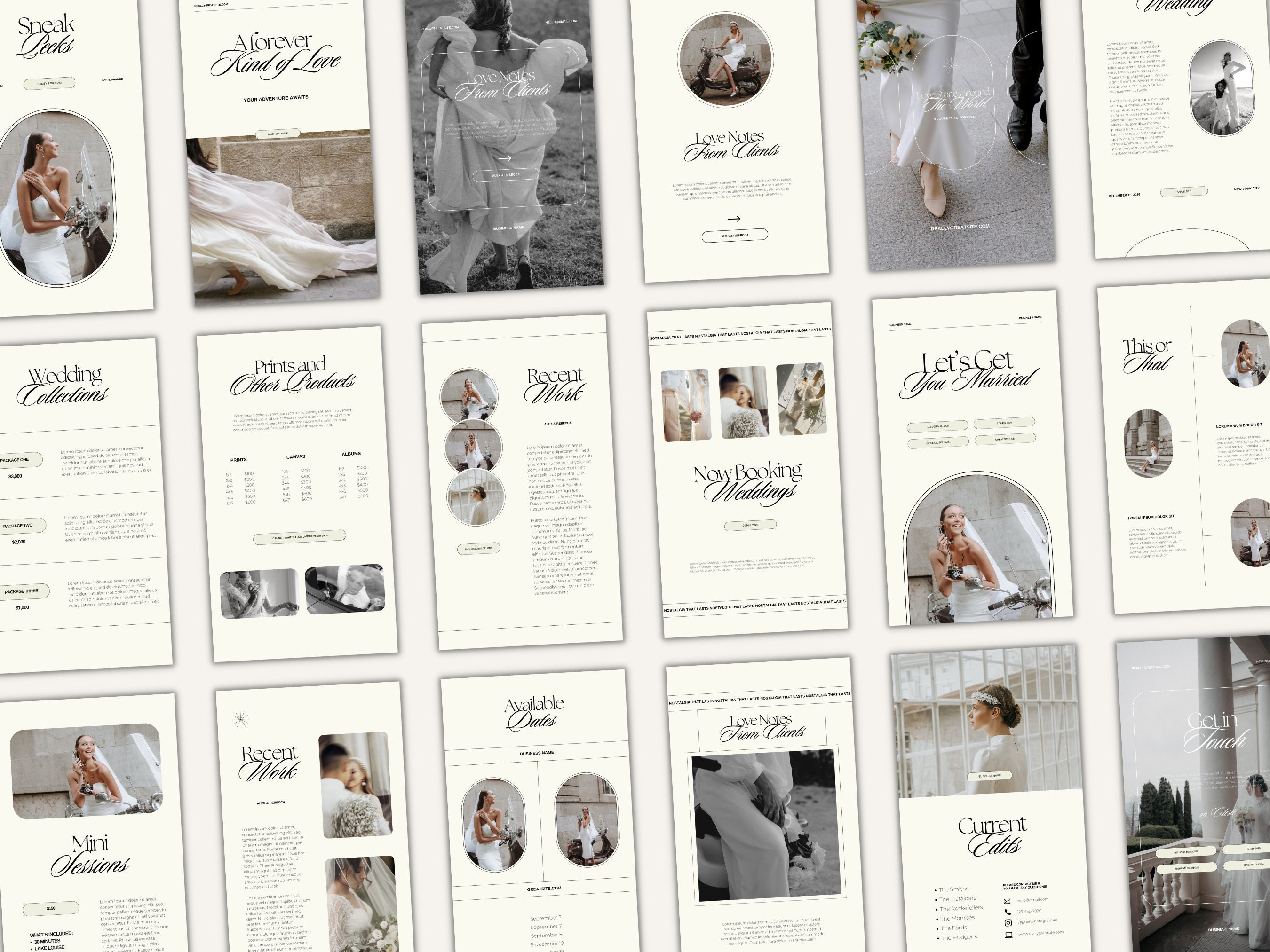 CANVA Modern Instagram Bundle Pack for Photographer, IG Post Carousel ...