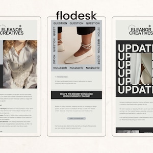 Flodesk Email Marketing Templates, Modern Editorial Newsletter Template, Marketing Mailing List Design, Email Campaign, Sales Welcome Email