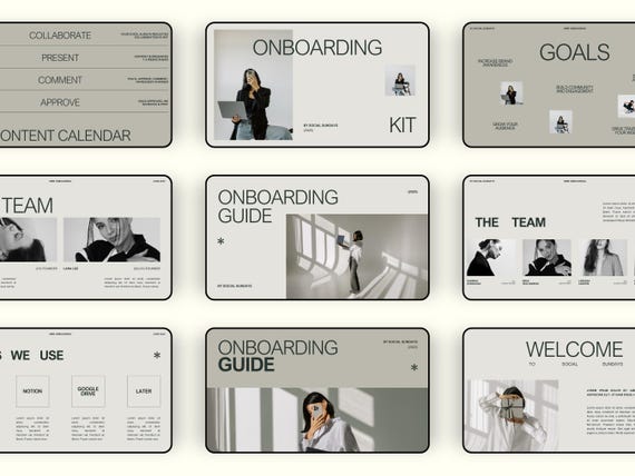 Social Media Manager Onboarding Kit, Canva Client Welcome Guide Packet, SMM Onboarding Guide for Clients, Modern Editable Business Template
