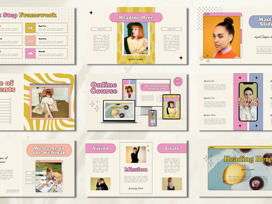 CANVA Business Life Coach Masterclass Template, Webinar Presentation ...