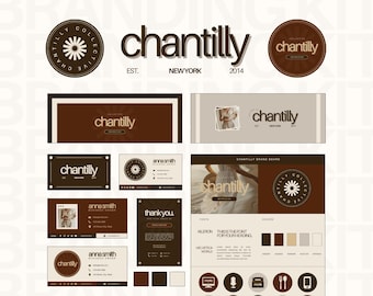 Canva Branding Kit Template, Modern Branding, Editable Logo, Business Card, Email Signature, Thank You Card, Facebook Youtube Twitter Cover