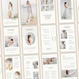 Canva Photographer Modern Instagram Stories Bundle Editable Templates Wedding Photography Elopement Engagement IG Stories Pack Branding