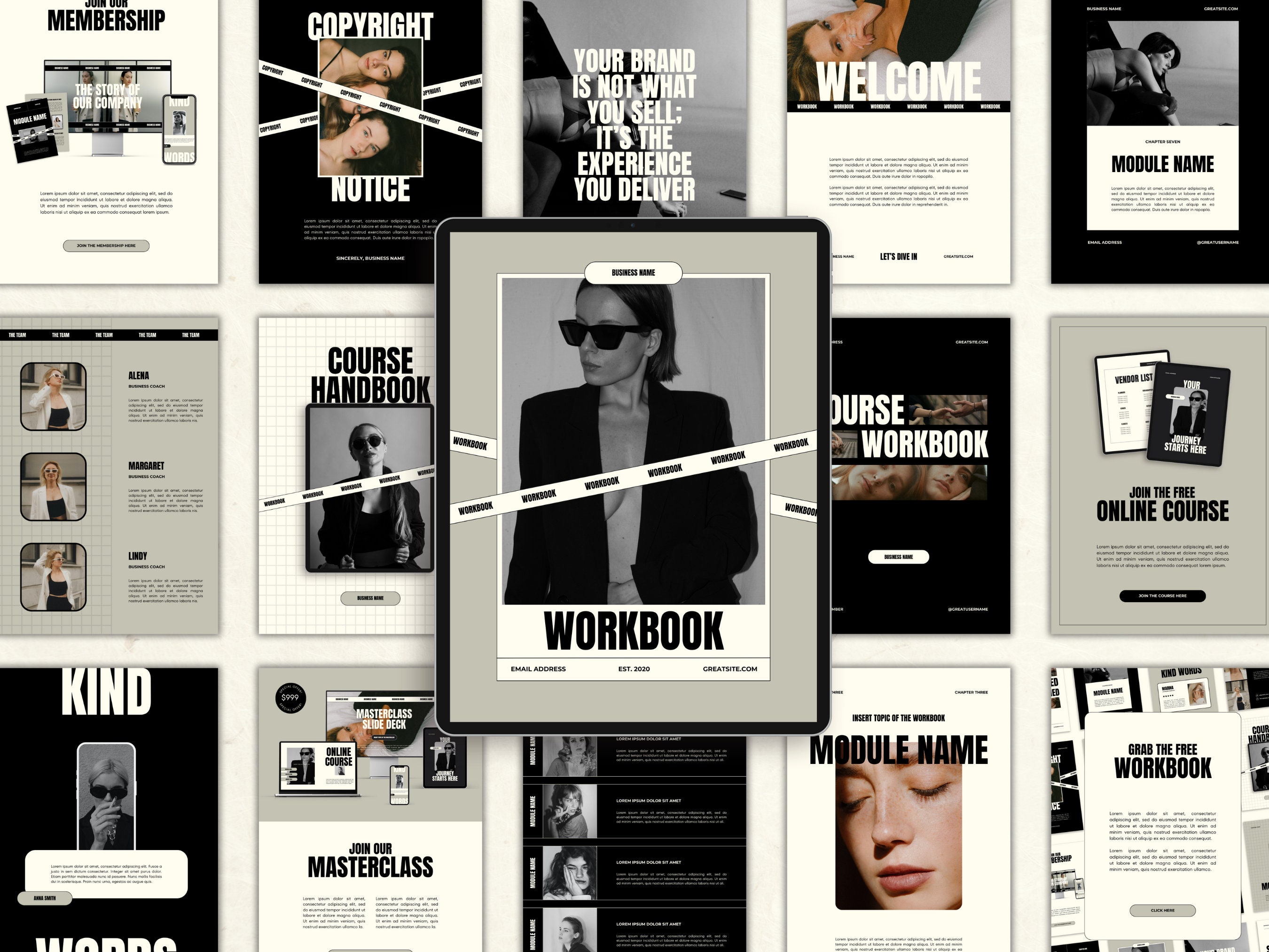 Canva Workbook Template for Coaches & Course Creators, Coaching Tools, Ebook Worksheets, Modern Magazine, Business Brochure, Lead Magnet