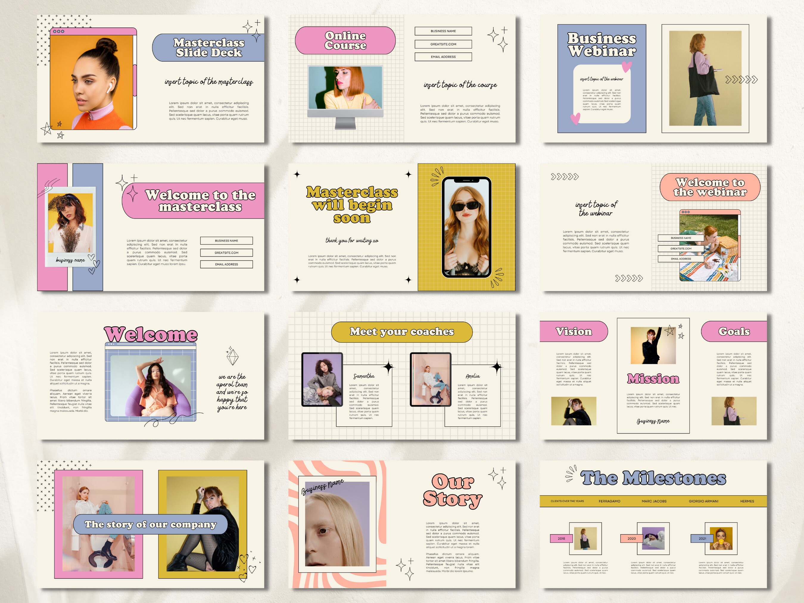 CANVA Business Life Coach Masterclass Template, Webinar Presentation ...