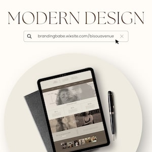 Wix Website Template for Wedding Photographer, Modern Luxe Brown ...