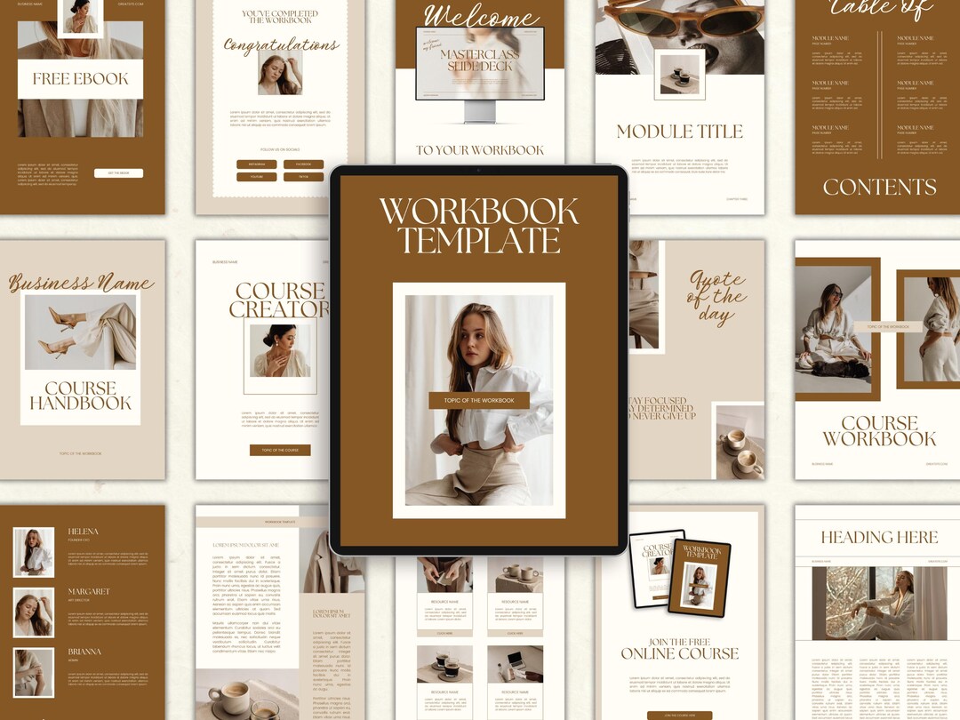 Canva Workbook Template for Coaches & Course Creators, Coaching Tools ...
