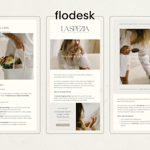 Flodesk Email Marketing Templates, Modern Minimalist Newsletter Template, Marketing Mailing List Design, Email Campaign, Sales Welcome Email