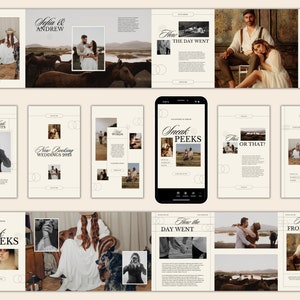 CANVA Modern Instagram Bundle Pack for Photographer, IG Post Carousel ...