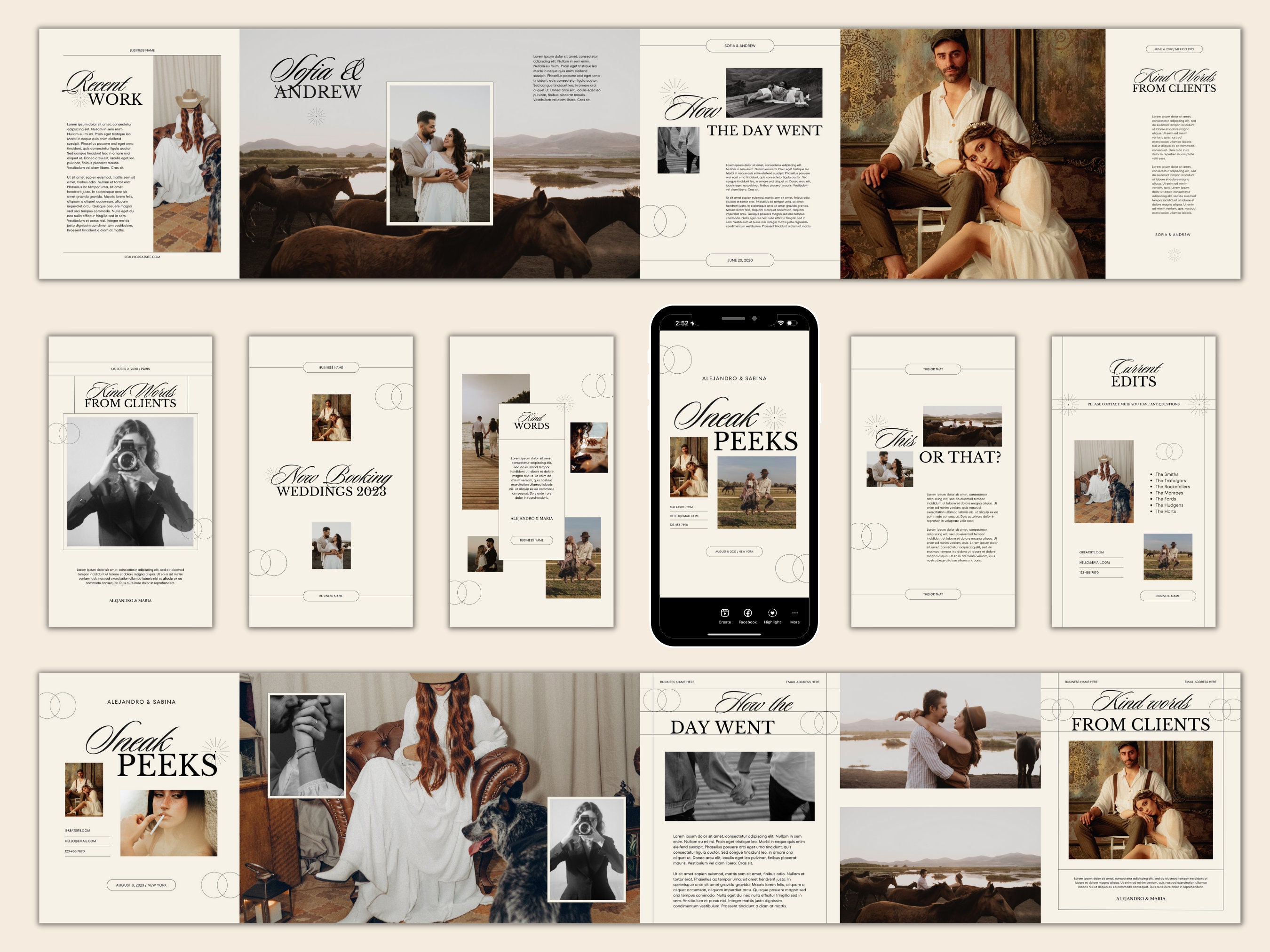 CANVA Modern Instagram Bundle Pack for Photographer, IG Post Carousel ...