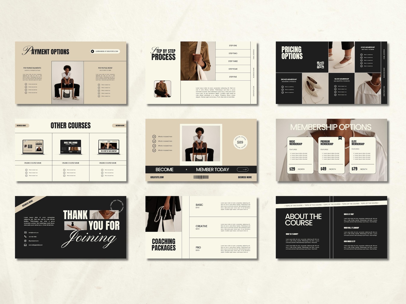 CANVA Business Life Coach Masterclass Template, Webinar Presentation ...