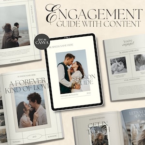 CANVA Modern Client Engagement Session Style Guide with Content, Pre-written Couples Session Guide, What to Wear, Editable Magazine Template