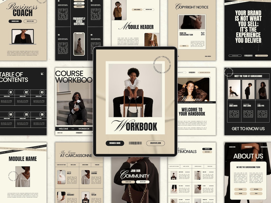 Canva Workbook Template for Coaches & Course Creators, Coaching Tools ...