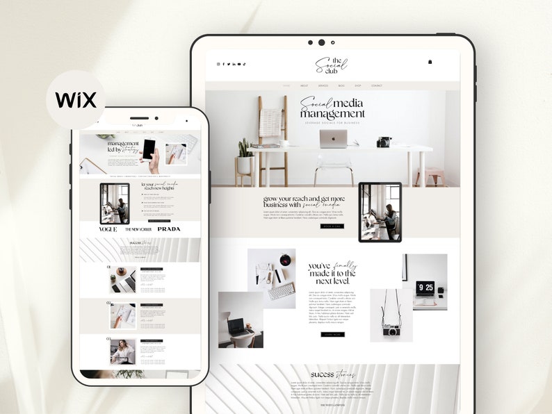 Wix Website Template for Social Media Manager Agency Small Businesses Wix Website Template for Social Media Manager Agency Small Businesses