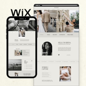 Wix Website Template for Wedding Photographer, Modern Minimalist Website Design, Fine Art Photography, Creative Wix Template, Wix Web Design