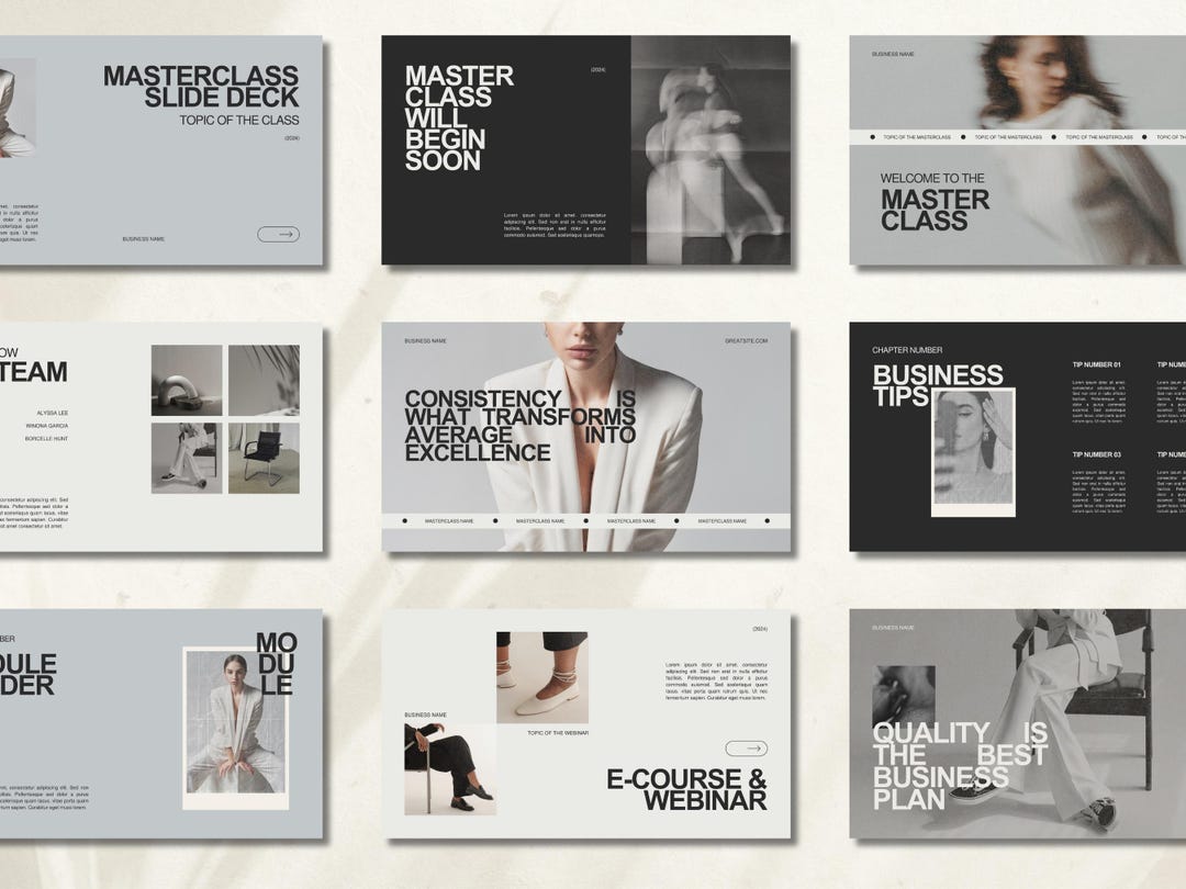 CANVA Business Life Coach Masterclass Template, Webinar Presentation ...