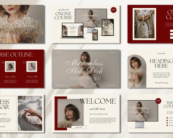 Plantilla de clase magistral de CANVA Business Life Coach, presentación de seminario web, plataforma de diapositivas de creación de cursos en línea, lujo moderno, diapositivas de empresa