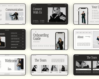 Social Media Manager Onboarding Kit, Canva Client Welcome Guide Packet, SMM Onboarding Guide for Clients, Modern Editable Business Template