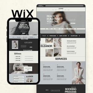 Wix Website Template for Social Media Manager Agency Small Businesses, Modern Minimalist Design, Creative Wix Templates, Wix Web Design