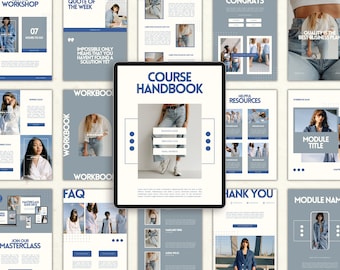 Canva Workbook Template for Coaches & Course Creators, Coaching Tools, Ebook Worksheets, Modern Magazine, Business Brochure, Lead Magnet