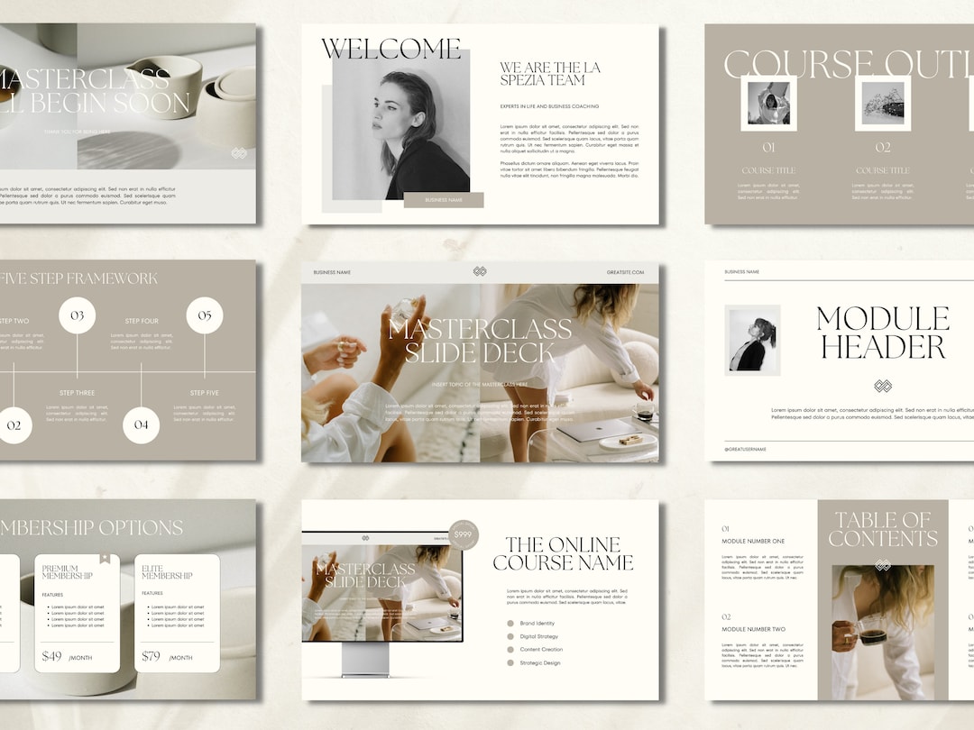 CANVA Business Life Coach Masterclass Template, Webinar Presentation ...