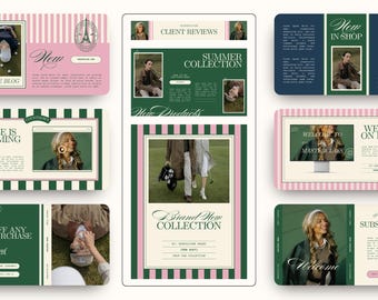 Email Marketing Templates Canva, Modern Editorial Newsletter Template, Marketing Mailing List Design for Mailchimp Klaviyo, Email Campaigns