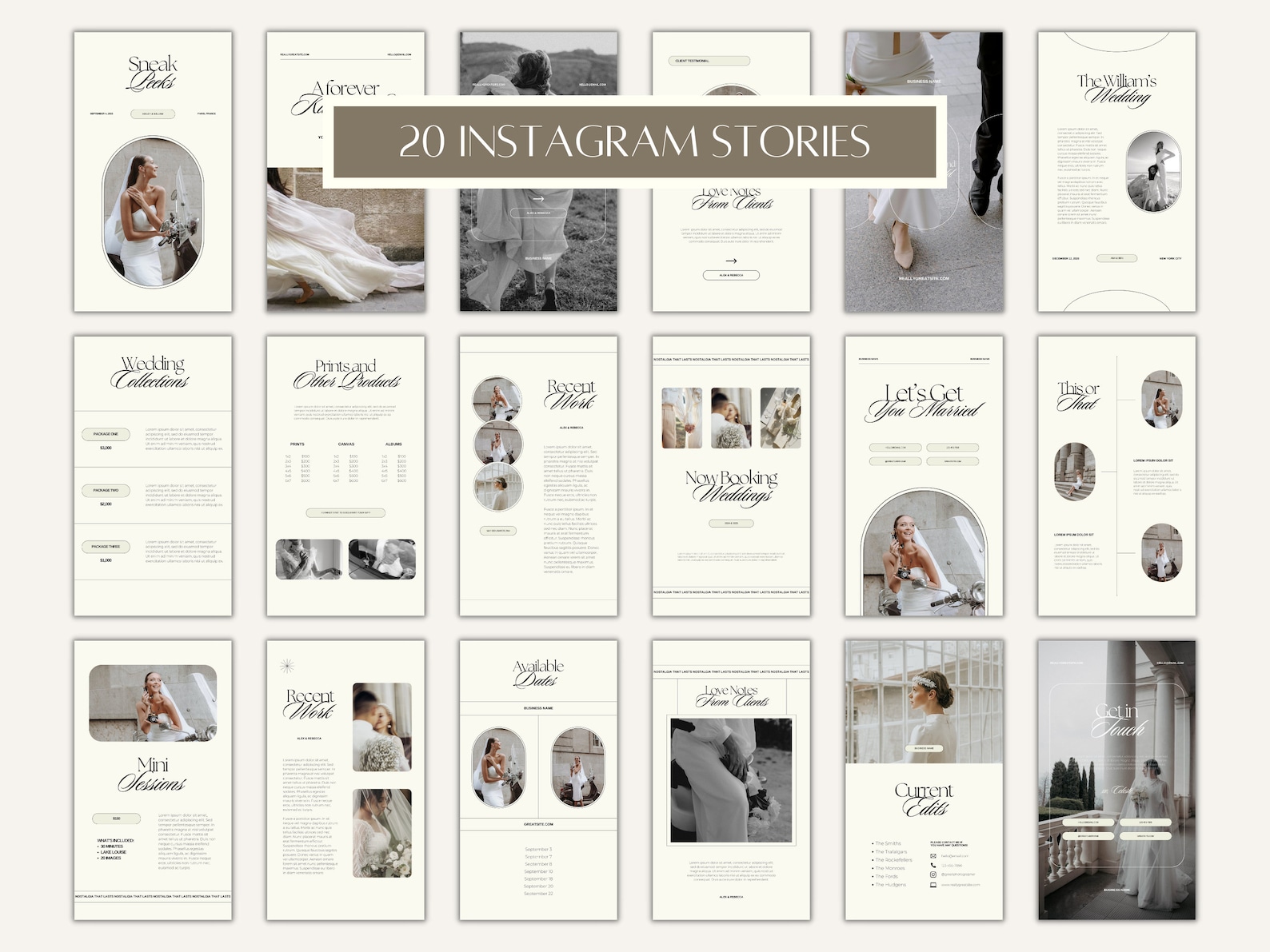 CANVA Modern Instagram Bundle Pack for Photographer, IG Post Carousel ...