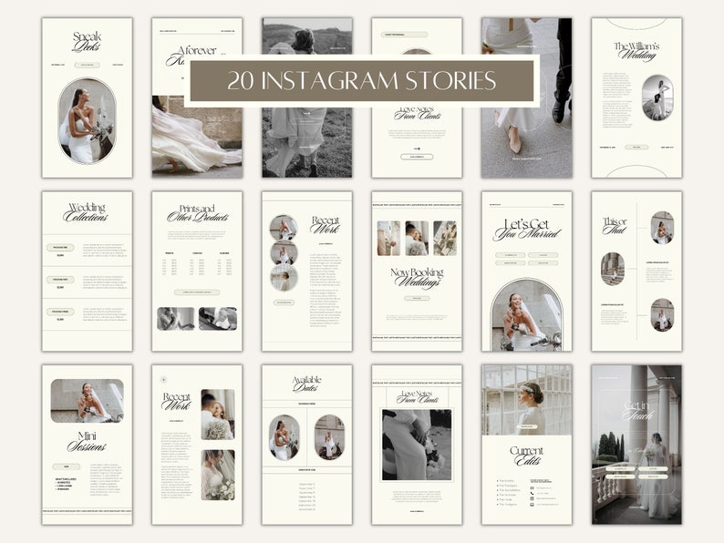 CANVA Modern Instagram Bundle Pack for Photographer, IG Post Carousel ...