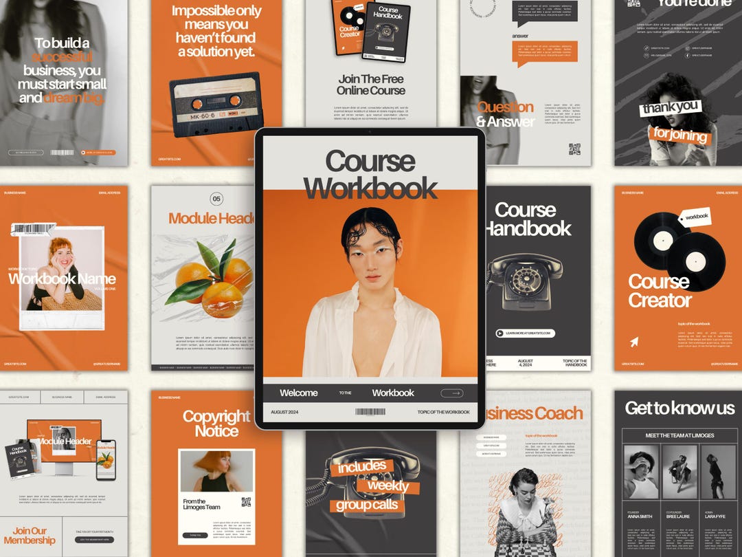 Canva Workbook Template for Coaches & Course Creators, Coaching Tools ...
