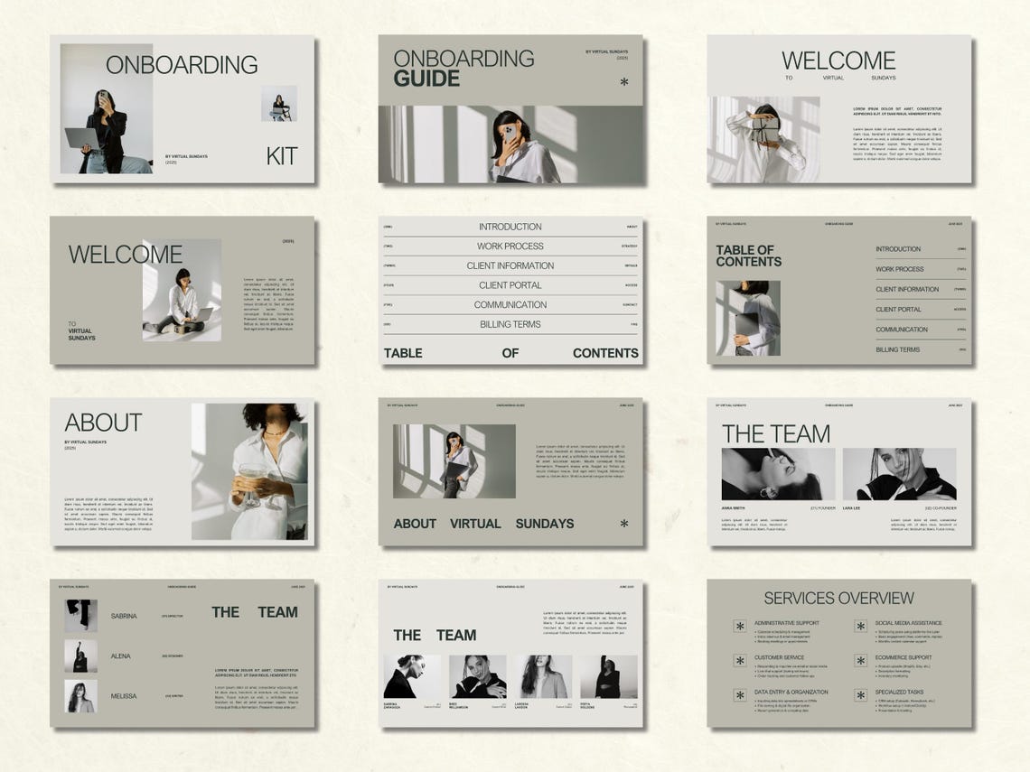Virtual Assistant Onboarding Kit, Canva Client Welcome Guide Packet, VA ...