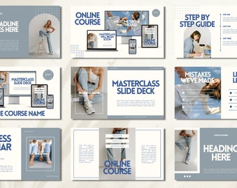 CANVA Business Life Coach Masterclass Template, Webinar Presentation, Online Course Creation Slide Deck, Modern Minimalist, Company Slides