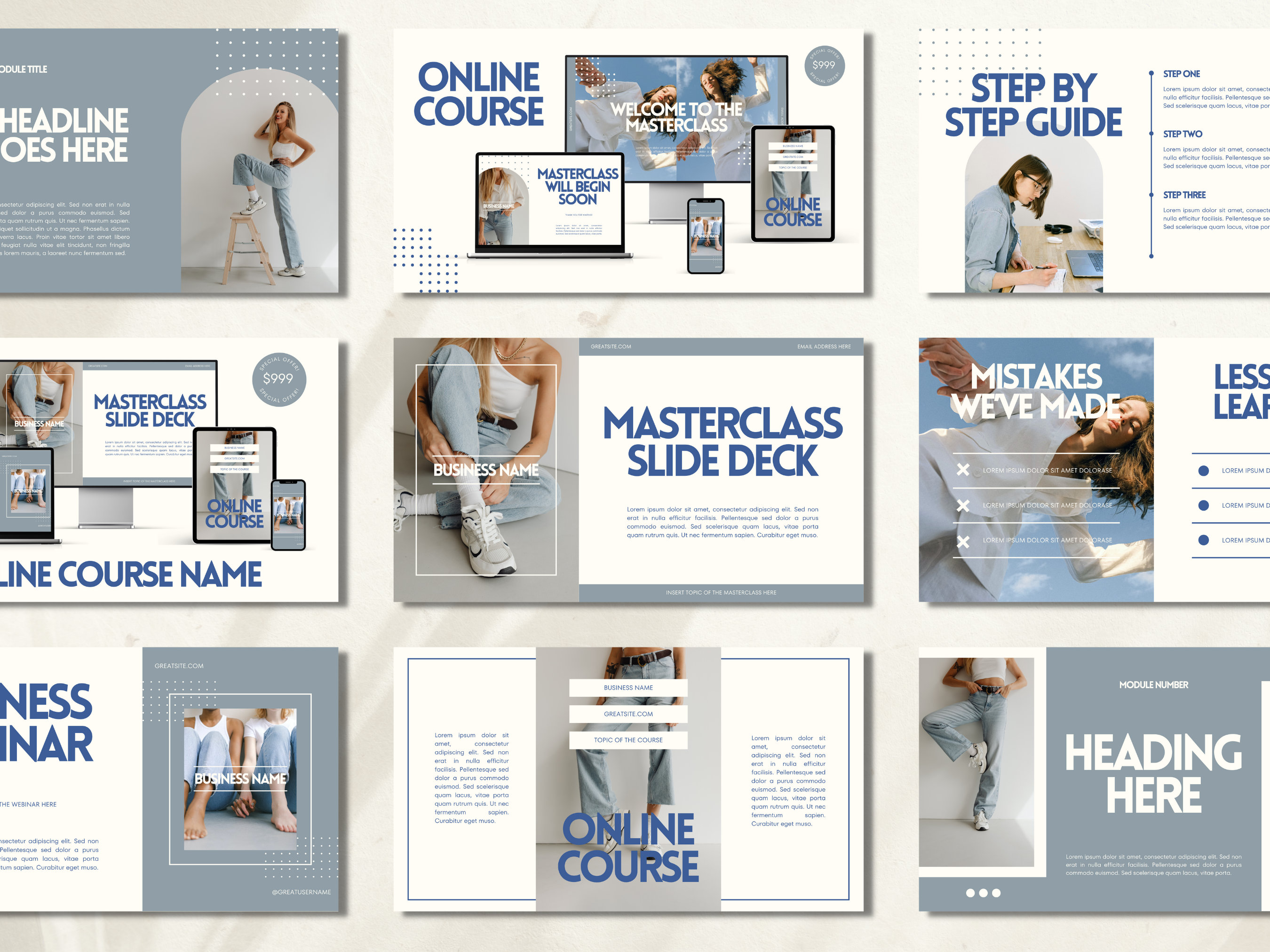 CANVA Business Life Coach Masterclass Template, Webinar Presentation ...