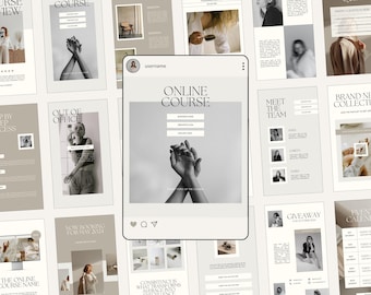 Canva Modern Instagram Stories and Posts Bundle, Editable Templates, Small Business IG Pack Branding, Social Media Marketing Templates