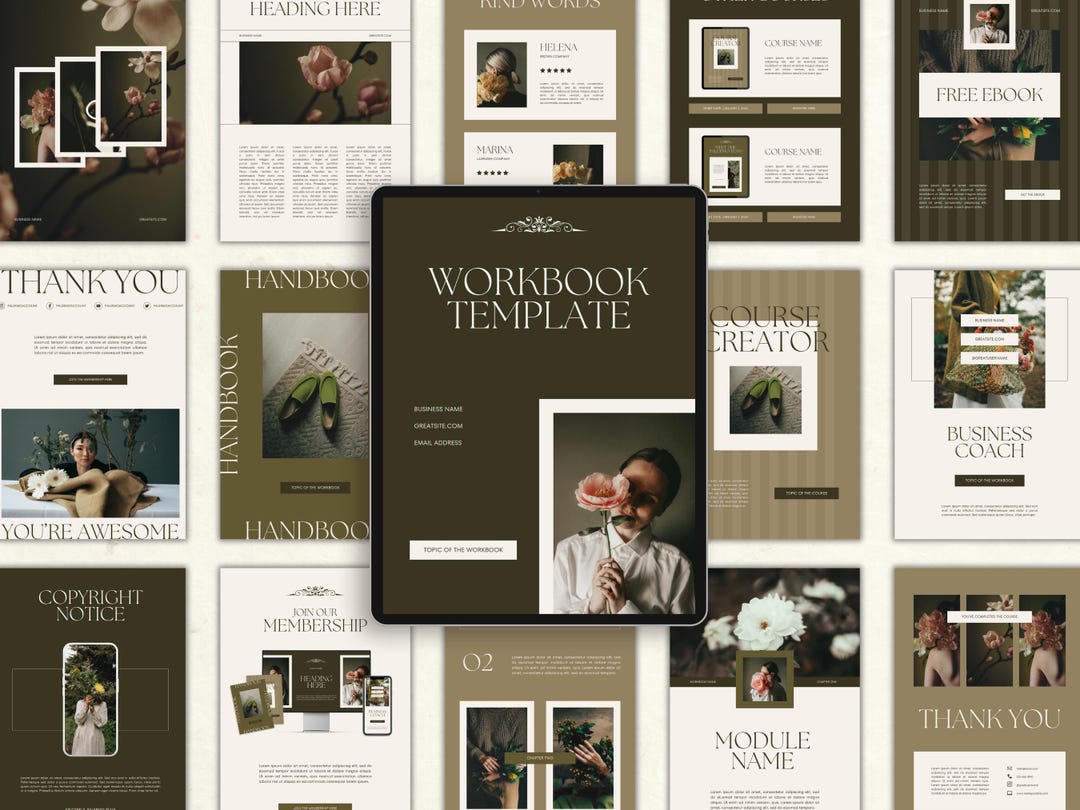 Canva Workbook Template for Coaches & Course Creators, Coaching Tools ...